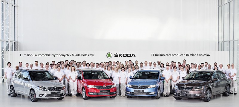 Rekord: 11 milionů vozů Škoda z Mladé Boleslavi